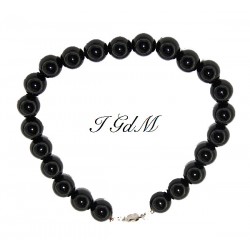 Smooth obsidian bracelet 10mm