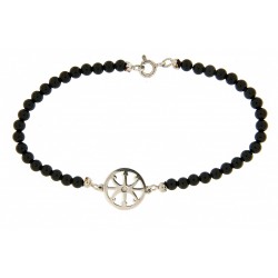 Smooth obsidian bracelet 2,3mm