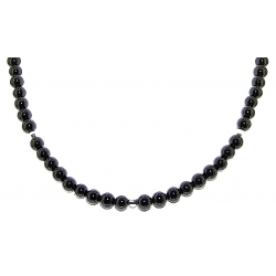 Smooth obsidian necklace 6mm