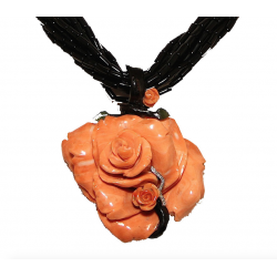 Rose necklace cerasuolo coral