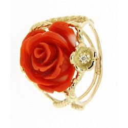 Coral flower ring