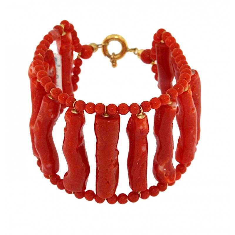 RED CORAL AND GREEN JADE GOLD FINISH BRACELET FOR WOMEN -MOECJB001R –  www.soosi.co.in
