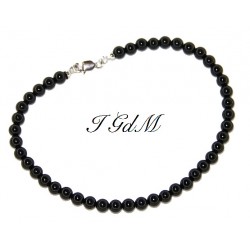 Smooth obsidian bracelet 3mm