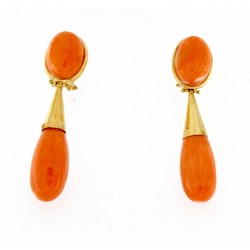 Sciacca coral drops earring