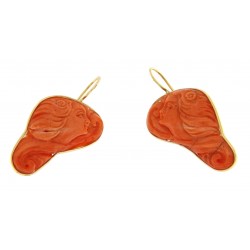 Sciacca coral earring