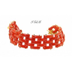 Cartier knit coral bracelet