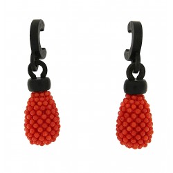 Drop coral earring