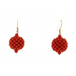 Ball coral earring