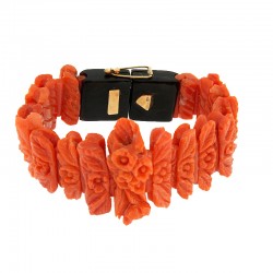 Coral strap bracelet