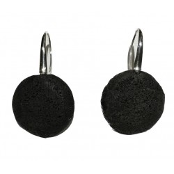 Stromboli lava stone earring