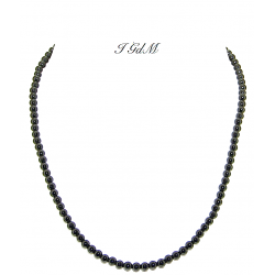 Smooth obsidian necklace 4mm