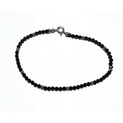 Faceted obsidian bracelet...