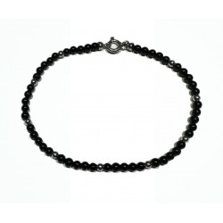 Smooth obsidian bracelet 3mm
