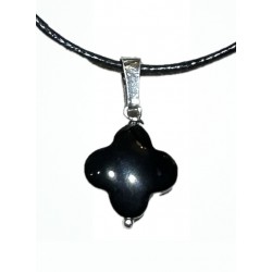 Obsidian cross pendant