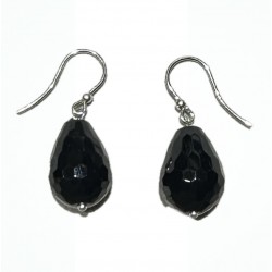 Earring obsidian