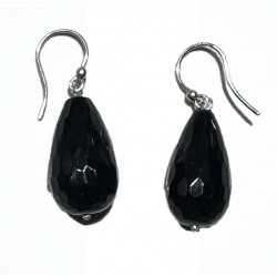 Earring obsidian