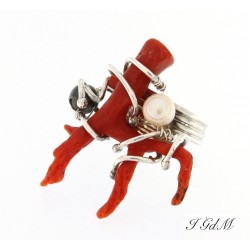 Coral branch ring