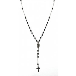 Collana rosario ossidiana