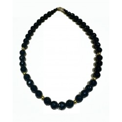Faceted obsidian 10mm