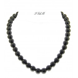 Smooth obsidian necklace 10mm