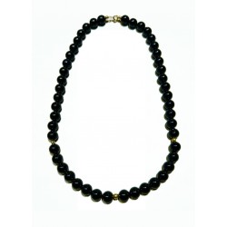 Smooth obsidian necklace 10mm