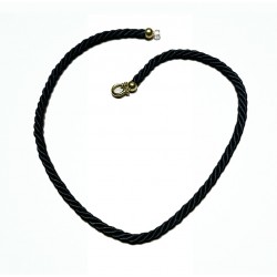 Braided black cord necklace