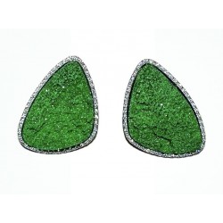 Green garnet earring