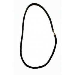 Black braided cord necklace