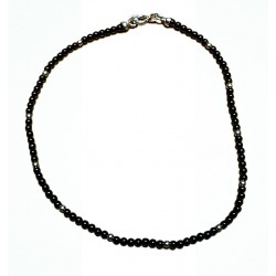 Bracciale ossidiana liscia...