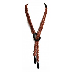Collana ossidiana e corallo