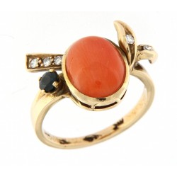 Antique coral ring