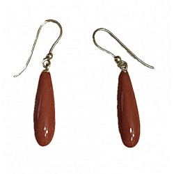 Coral drops earring