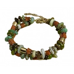 Stones and coral bracelet