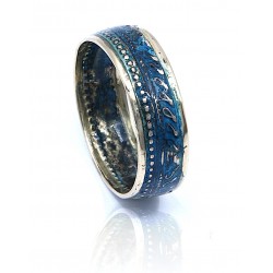 Anello fascia oro e bronzo