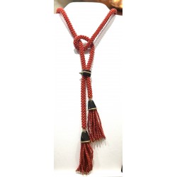 Collana corallo tessito