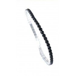 Bracciale tennis ossidiana