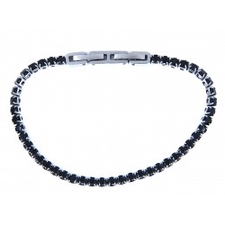 Obsidian tennis bracelet