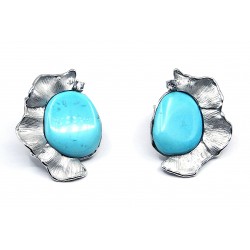 turquoise and zirconia earring