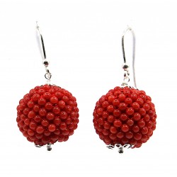 Woven Coral Earring
