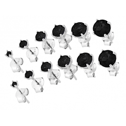 Obsidian light point earring