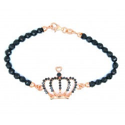 Bracciale corona ossidiana