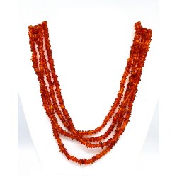 Amber necklace single thread