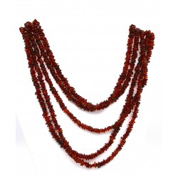 Amber necklace single thread