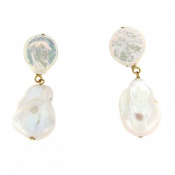 irregular pearl earring