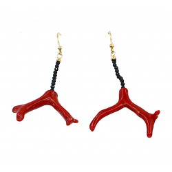 Coral and obsidian branch...