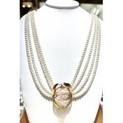 Collana perle e cammeo