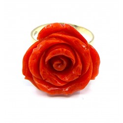 Rose coral ring