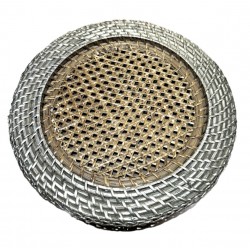 Silver plated rattan...