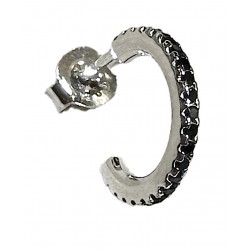 Orecchino ossidiana unisex