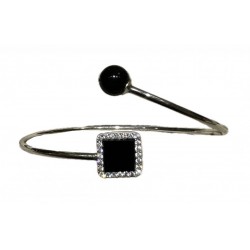 Bracciale ossidiana e zirconi